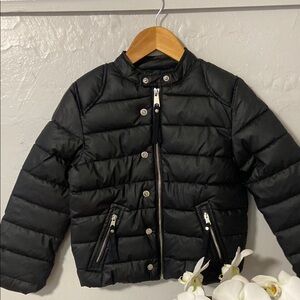 Kids Black Puffer Jacket